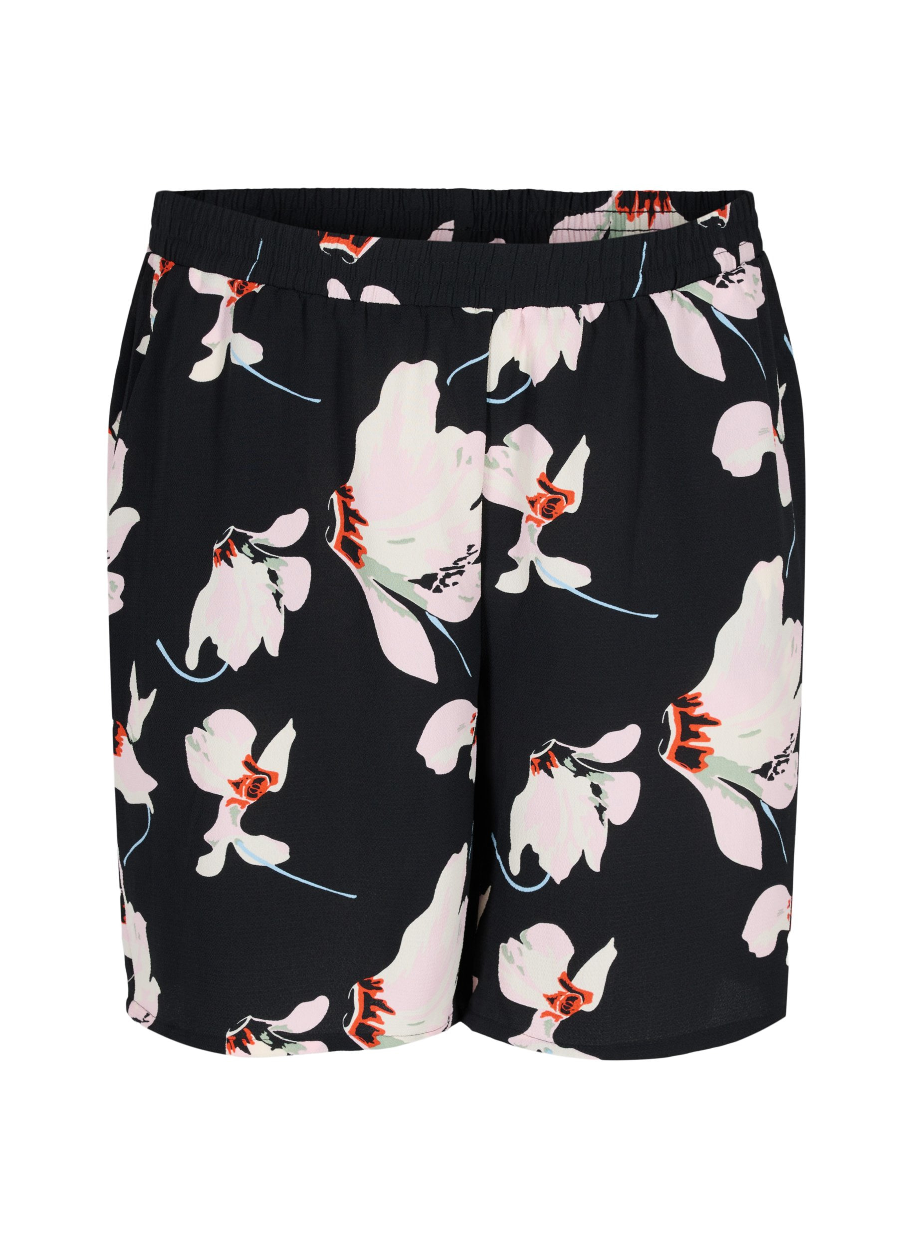 Shorts mit Print und Taschen, Big Flower AOP, Packshot image number 0