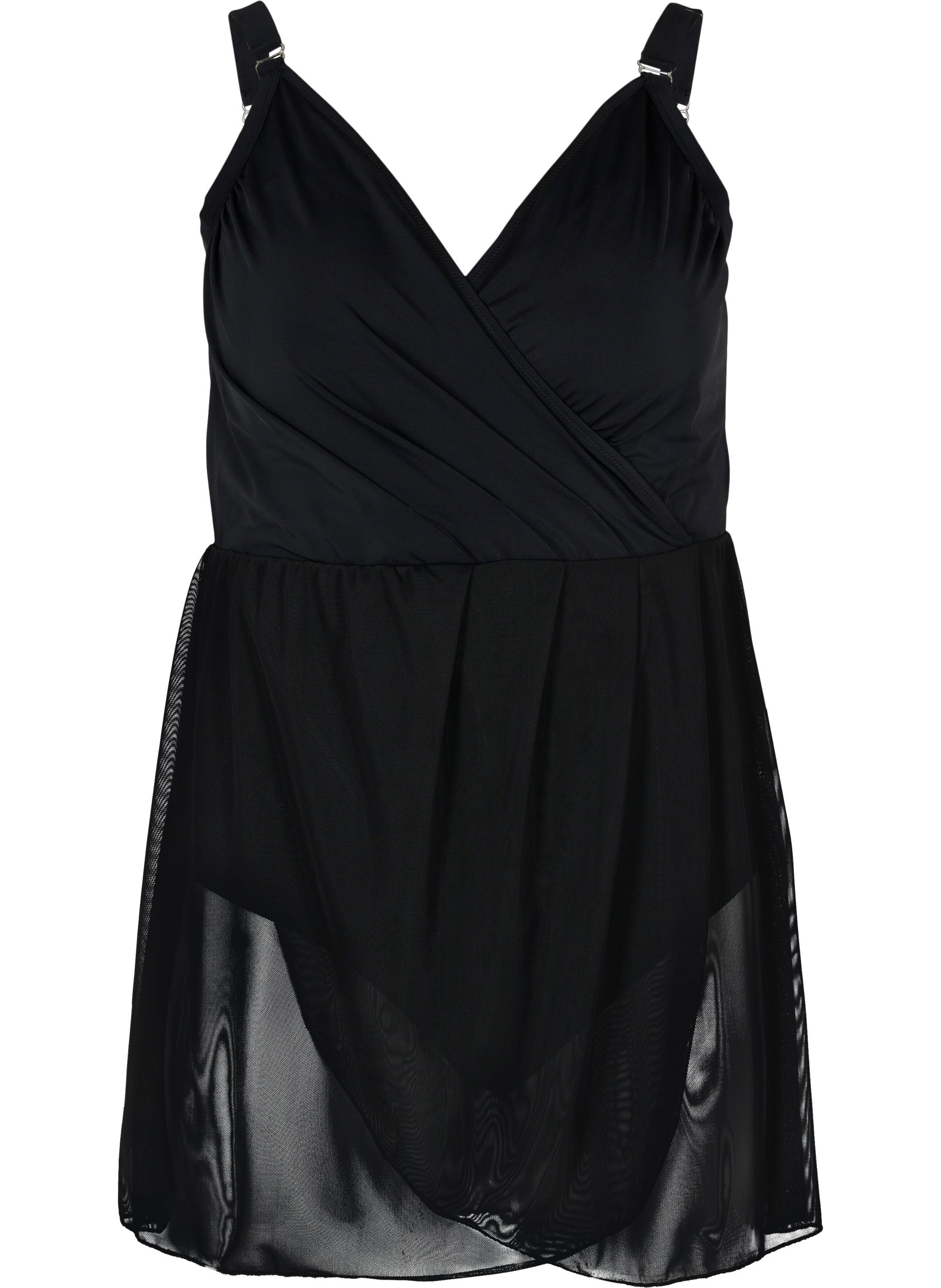 Badekleid mit leichter Wattierung, Black, Packshot image number 0