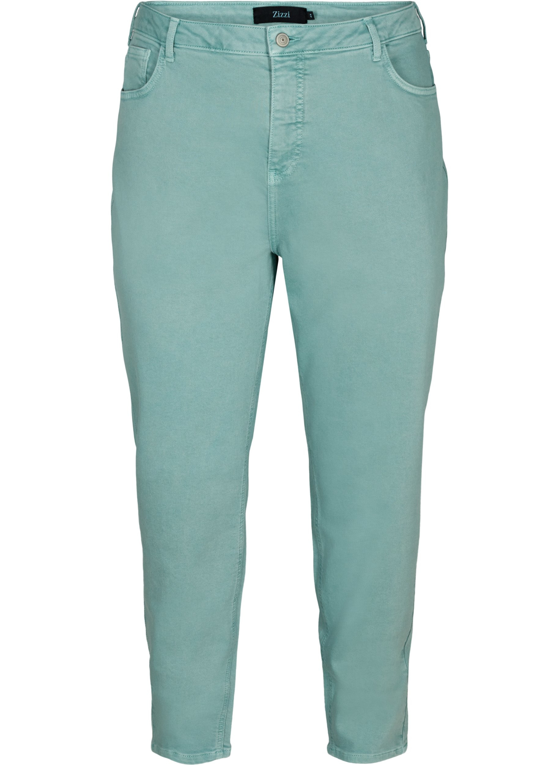 Mom Fit Jeans aus Baumwolle, Chinois Green, Packshot image number 0