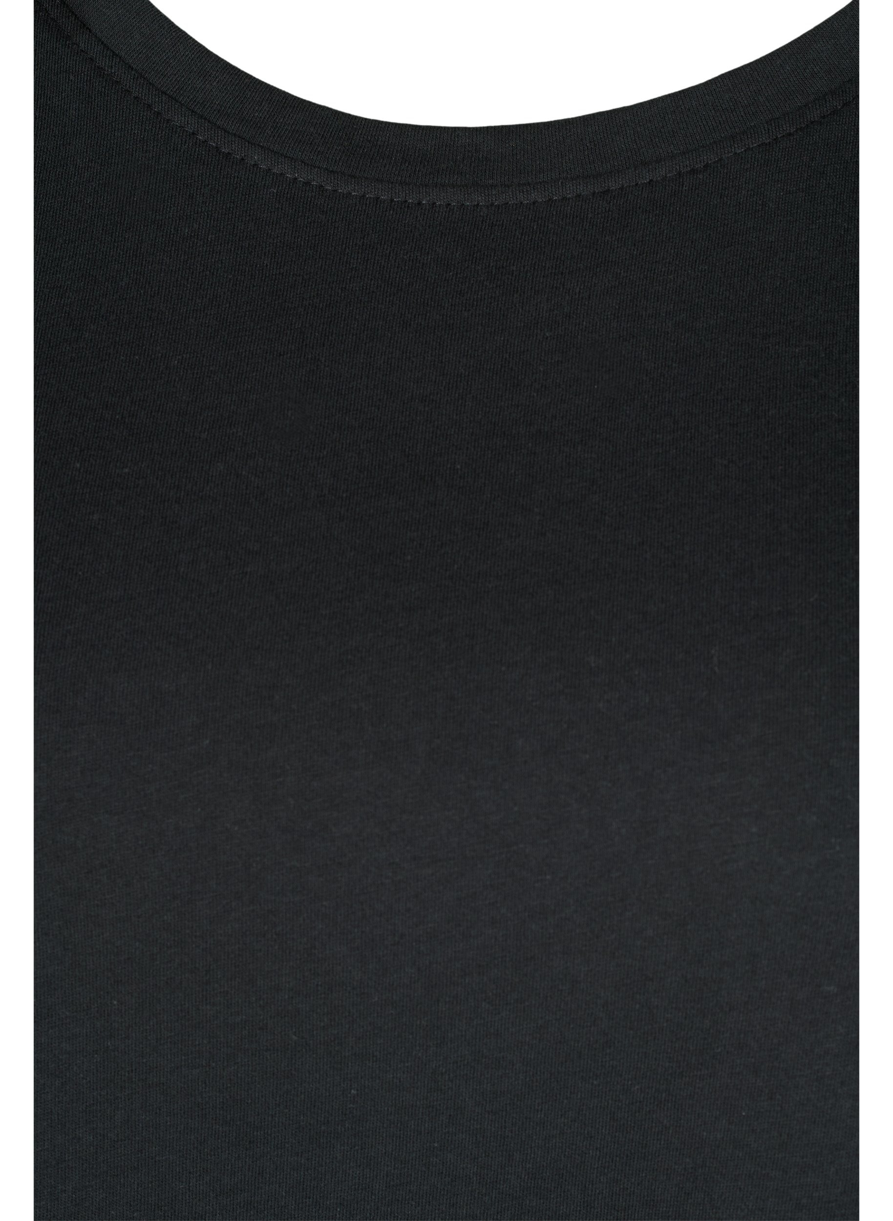 Trainings-T-Shirt mit Text und kurzen Ärmeln, Black, Packshot image number 2
