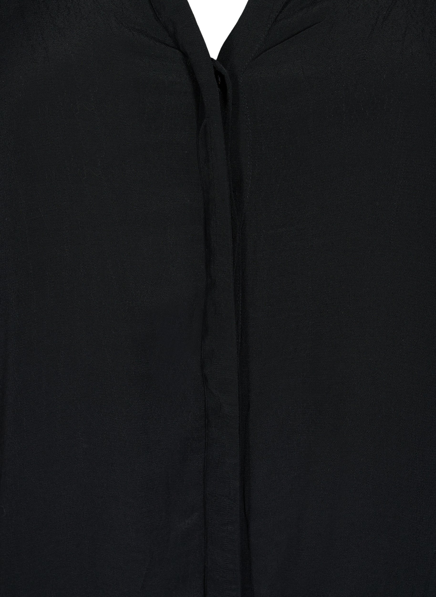 Viskose-Tunika mit Perlen, Black, Packshot image number 2