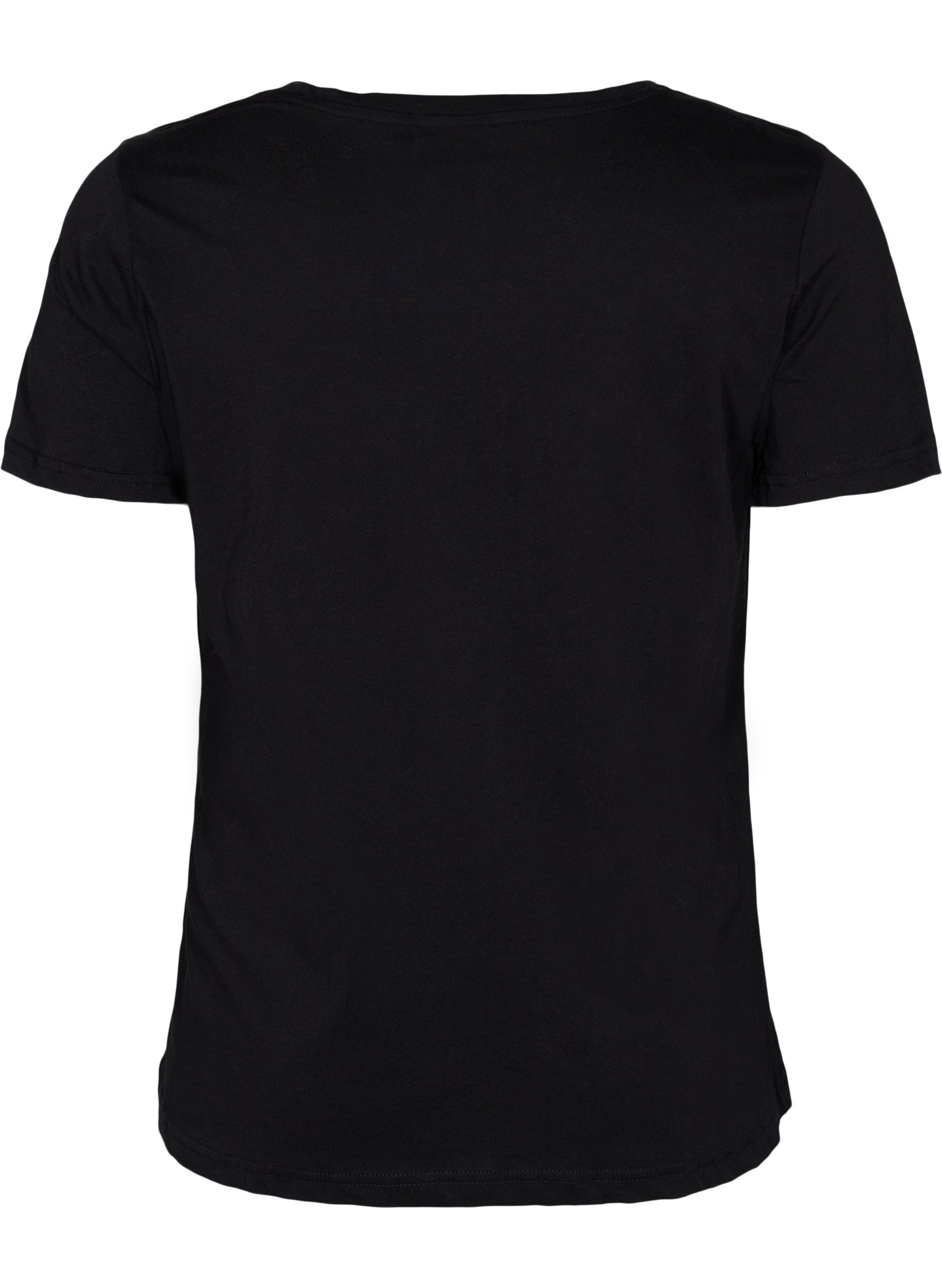 Kurzärmeliges Baumwoll-T-Shirt, Black Change, Packshot image number 1