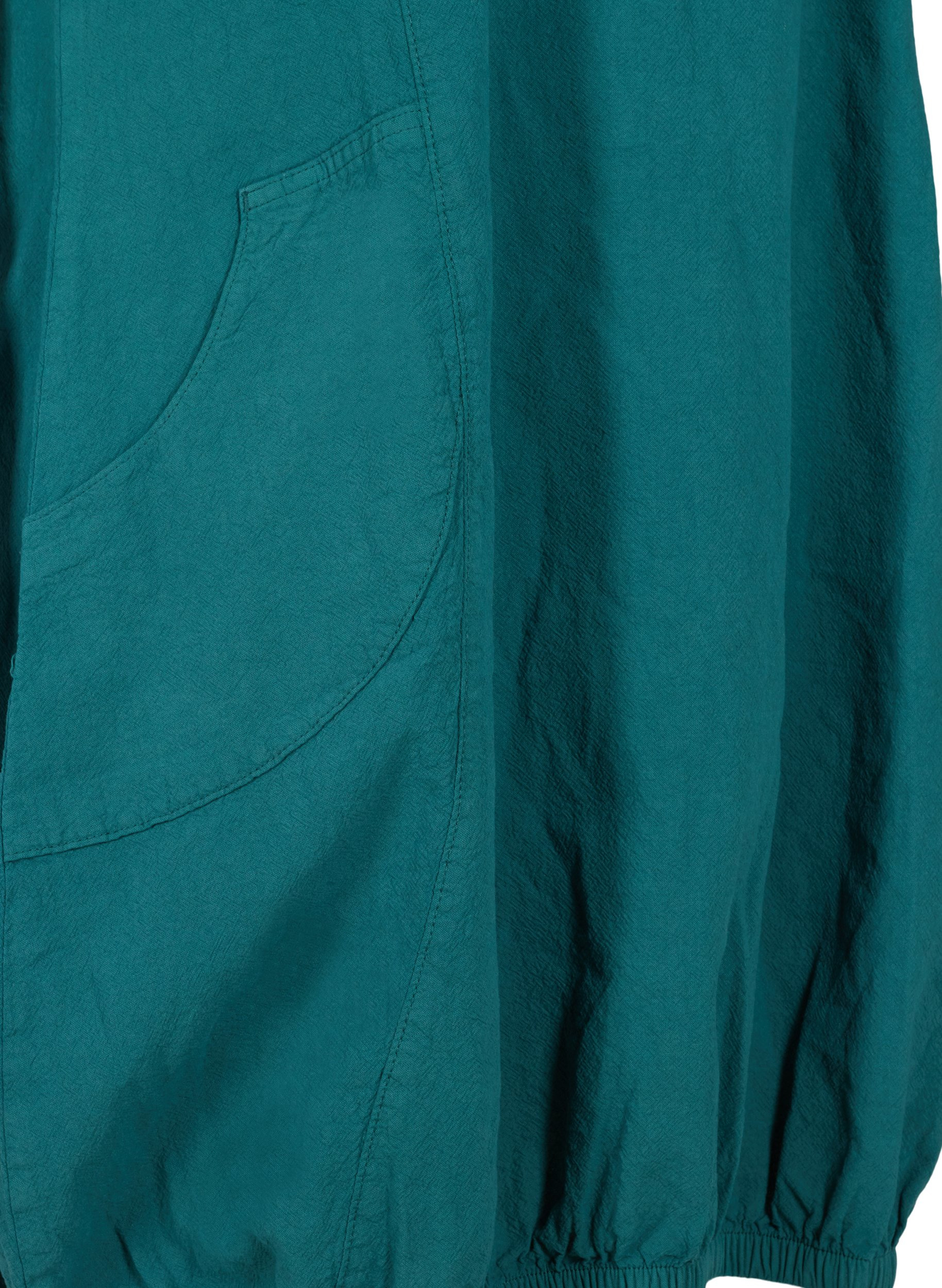 Kurzarm Kleid aus Baumwolle, Pacific, Packshot image number 3
