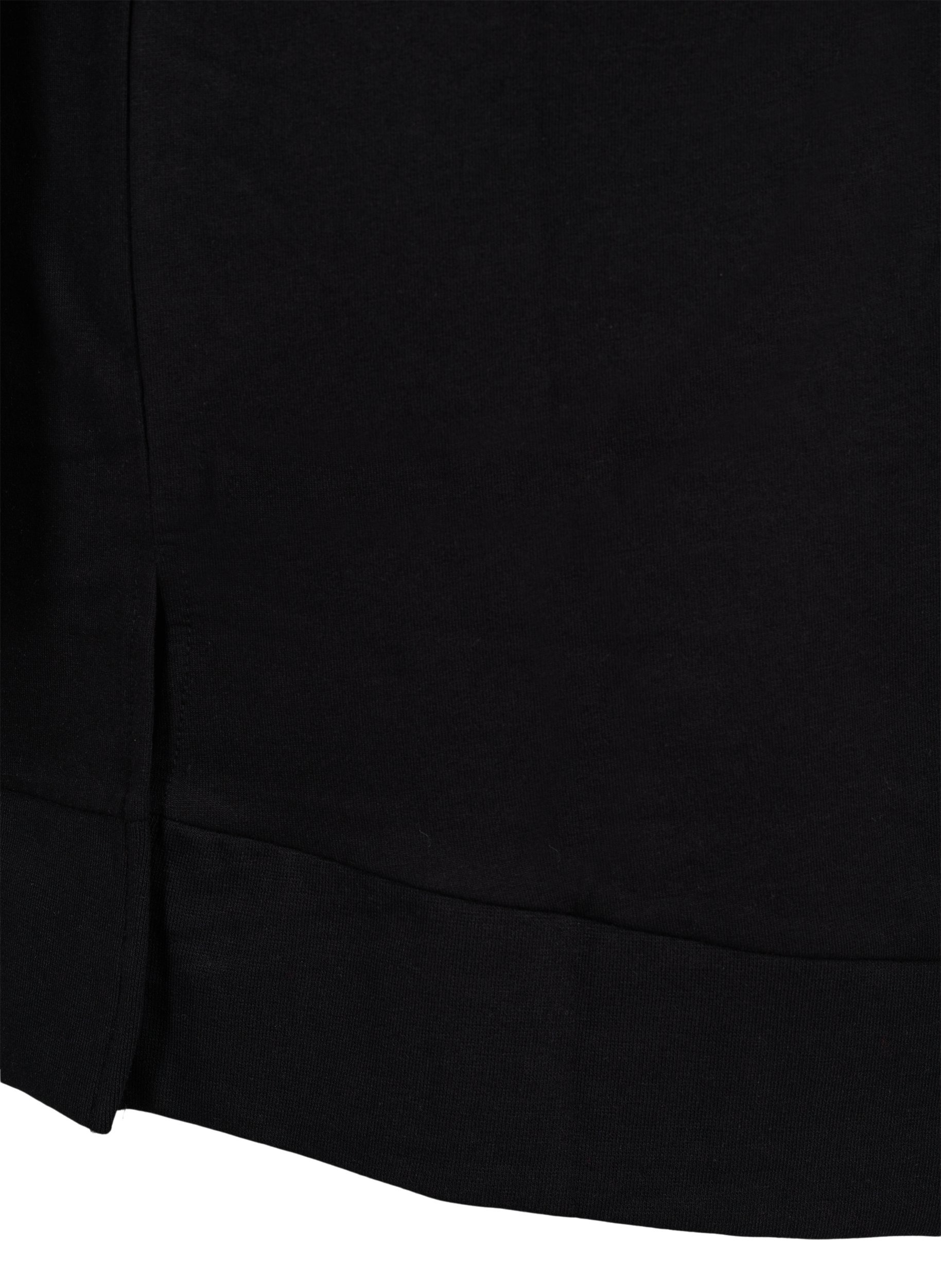 Sweatkleid mit Kapuze, Black Solid, Packshot image number 3