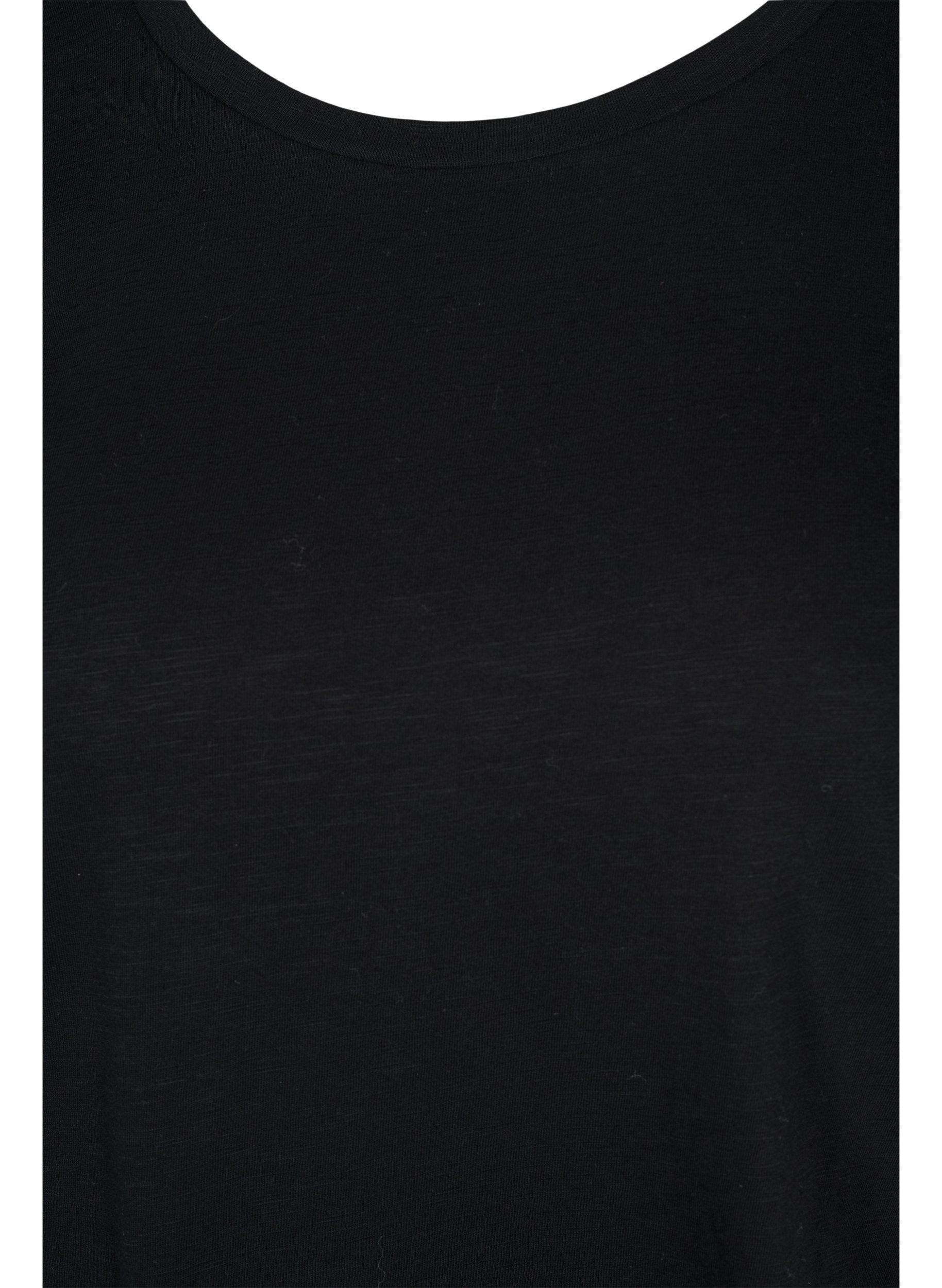 2er-Pack basic T-Shirts aus Baumwolle, Black/B White, Packshot image number 2
