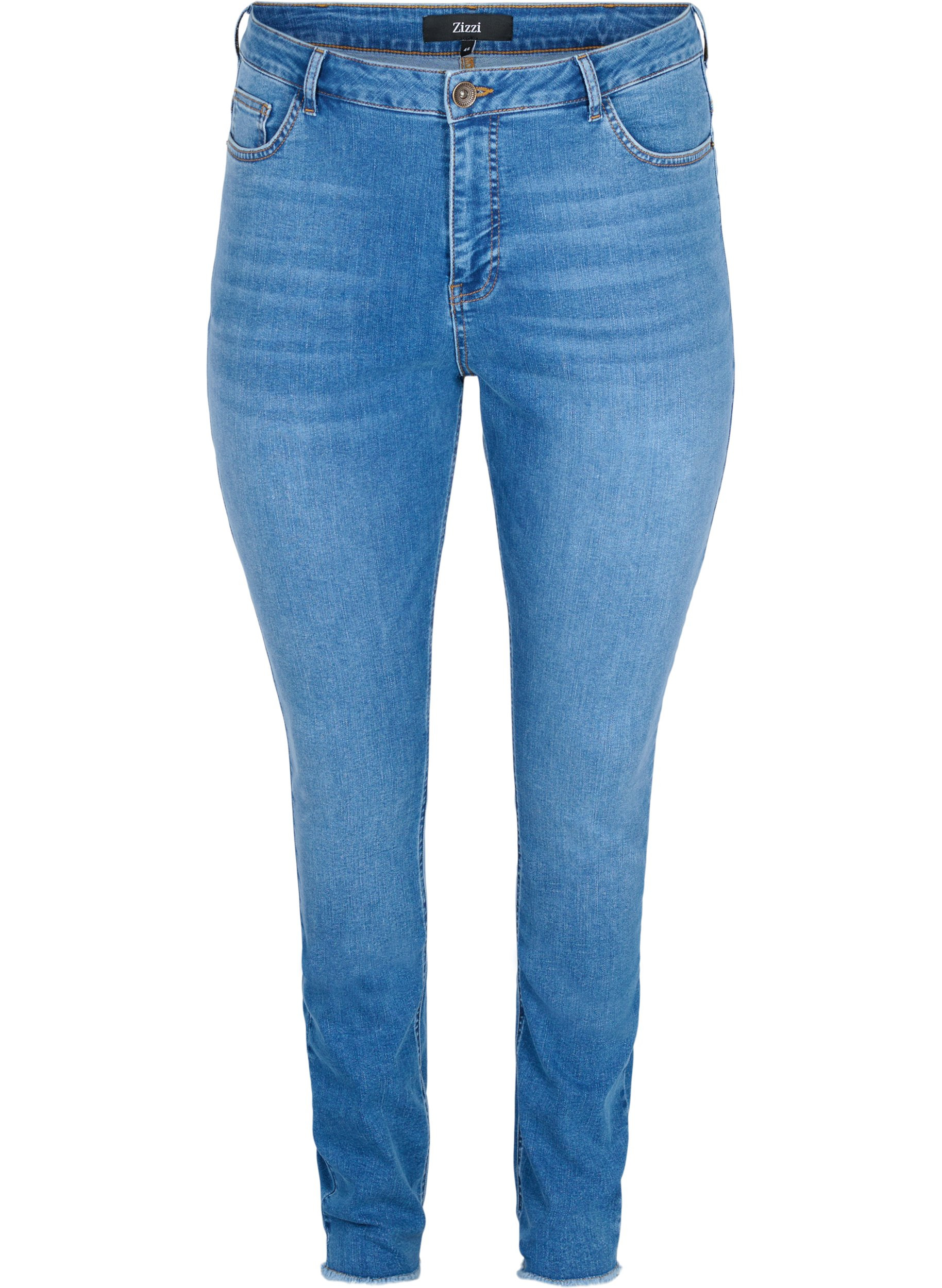 Bea Jeans mit hoher Taille, Blue denim, Packshot image number 0