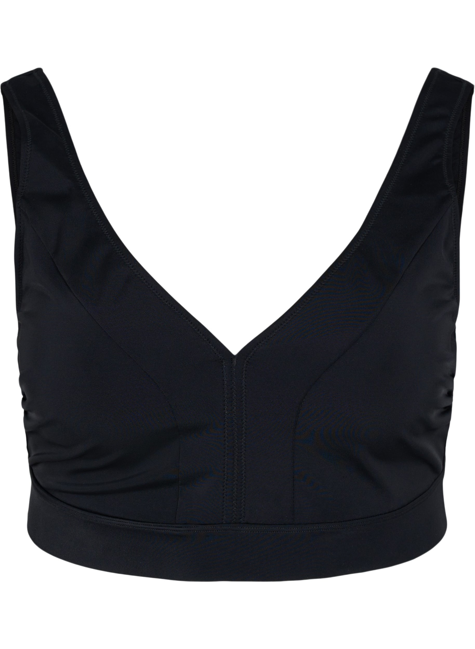 Bikini-Top mit V-Ausschnitt, Black, Packshot image number 0