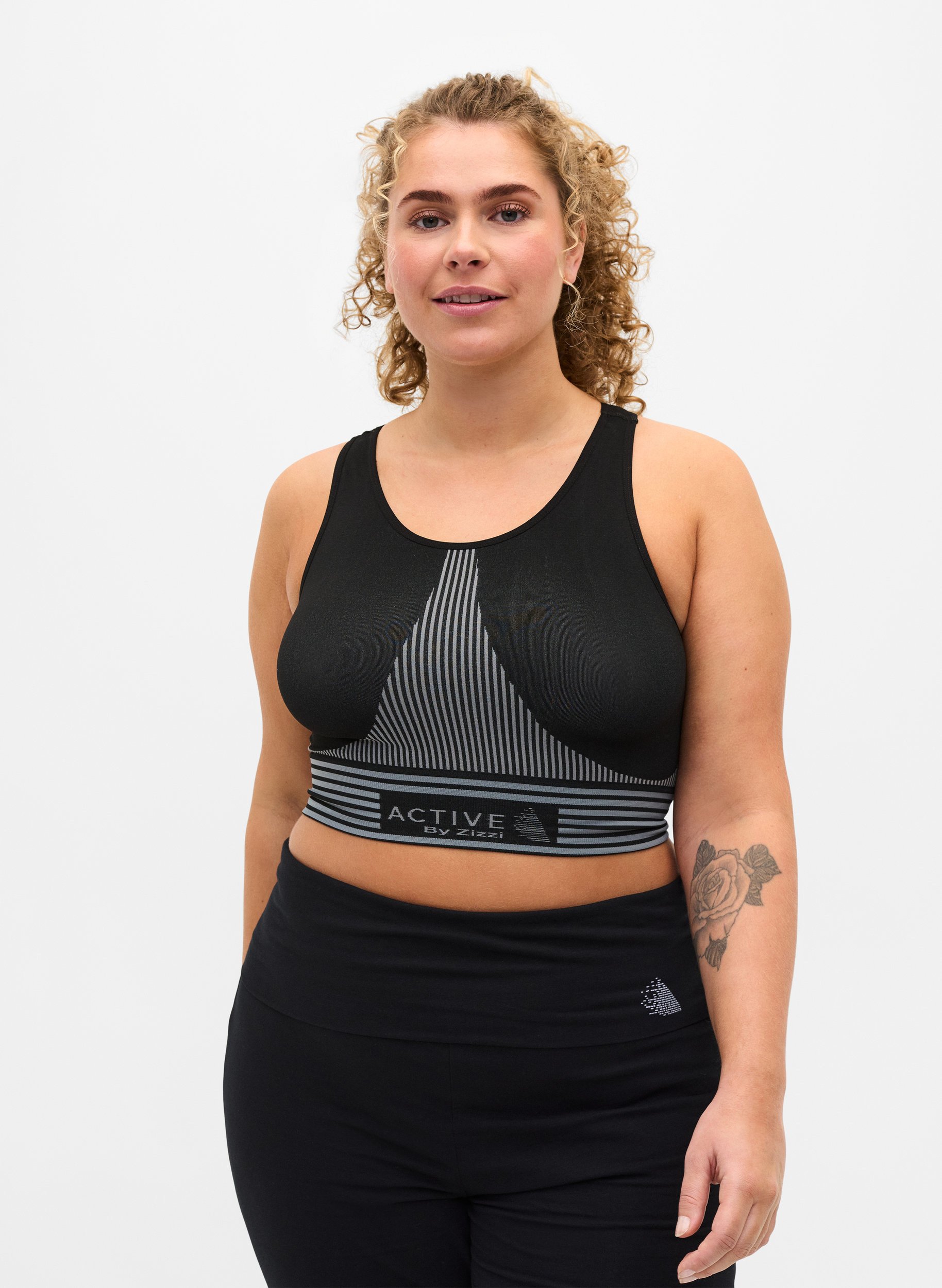 Sport Bh mit Streifen, Black, Model