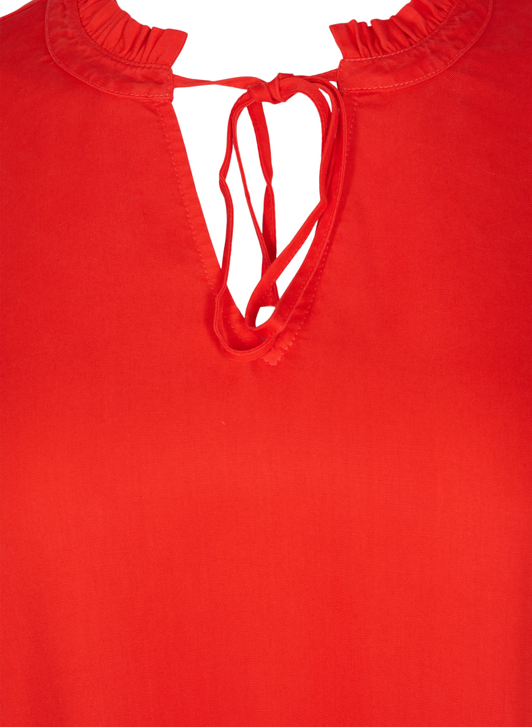 3/4-Ärmel-Kleid, Fiery Red, Packshot image number 2