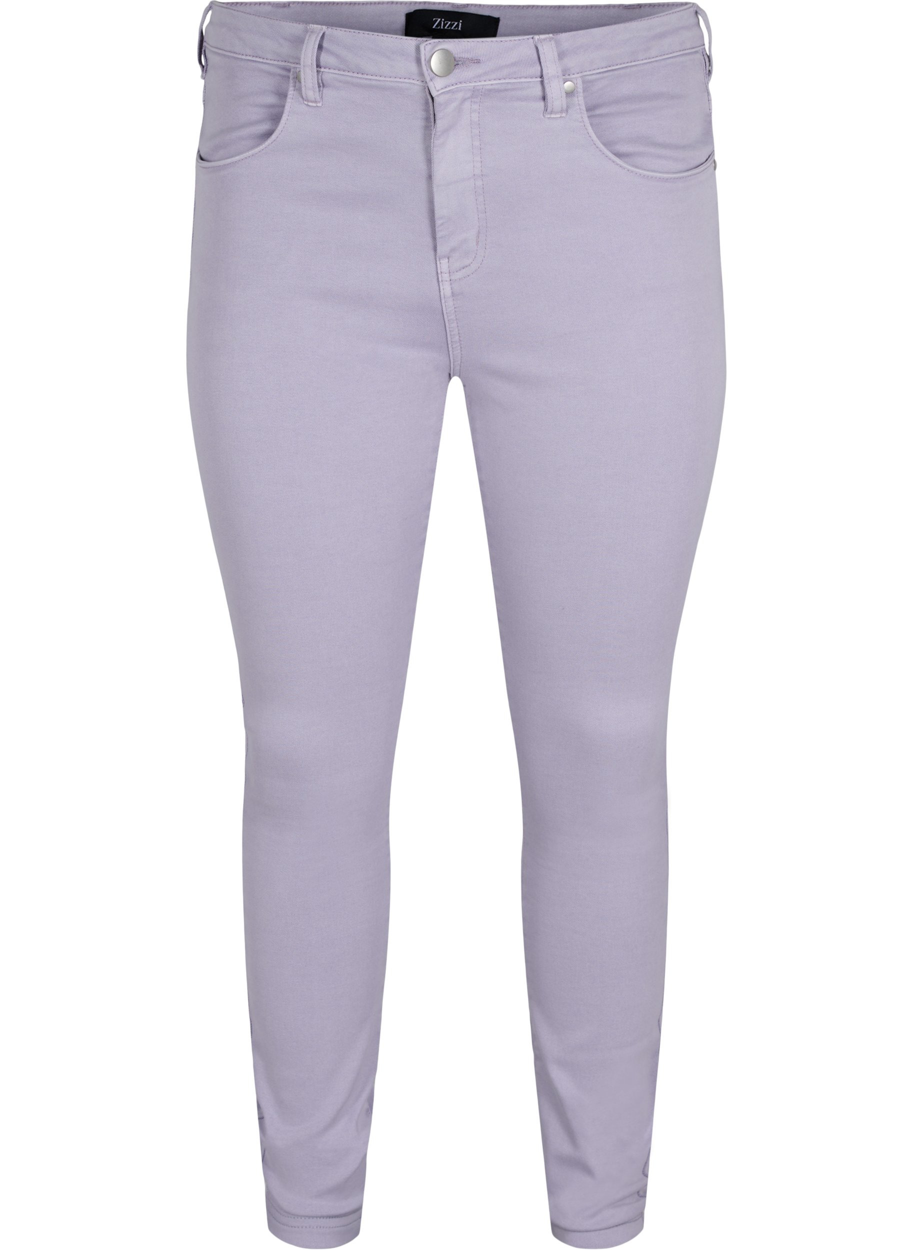 Super Slim Amy Jeans mit hoher Taille, Lavender, Packshot image number 0