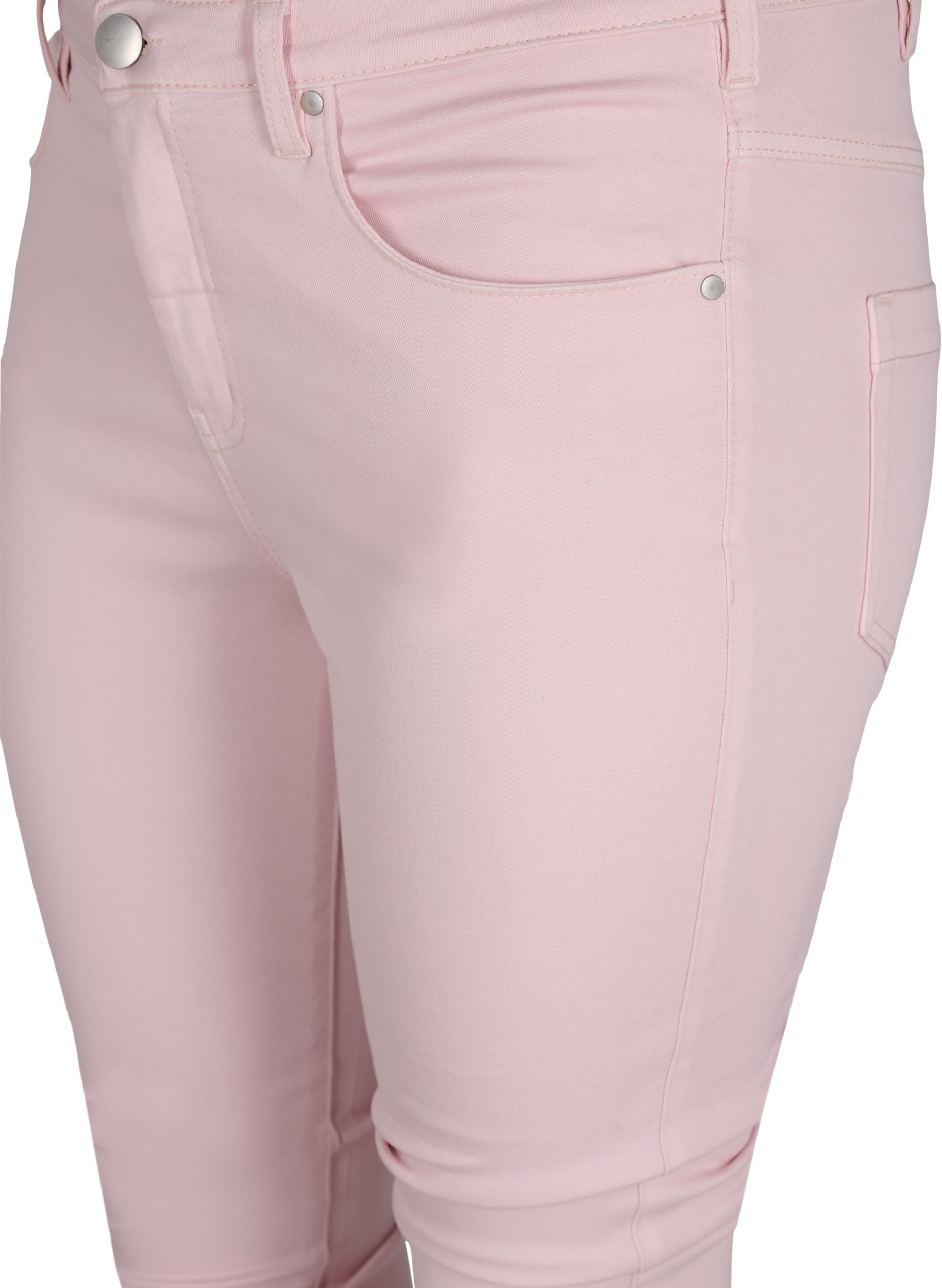 Super Slim Amy Jeans mit hoher Taille, Chalk Pink, Packshot image number 2