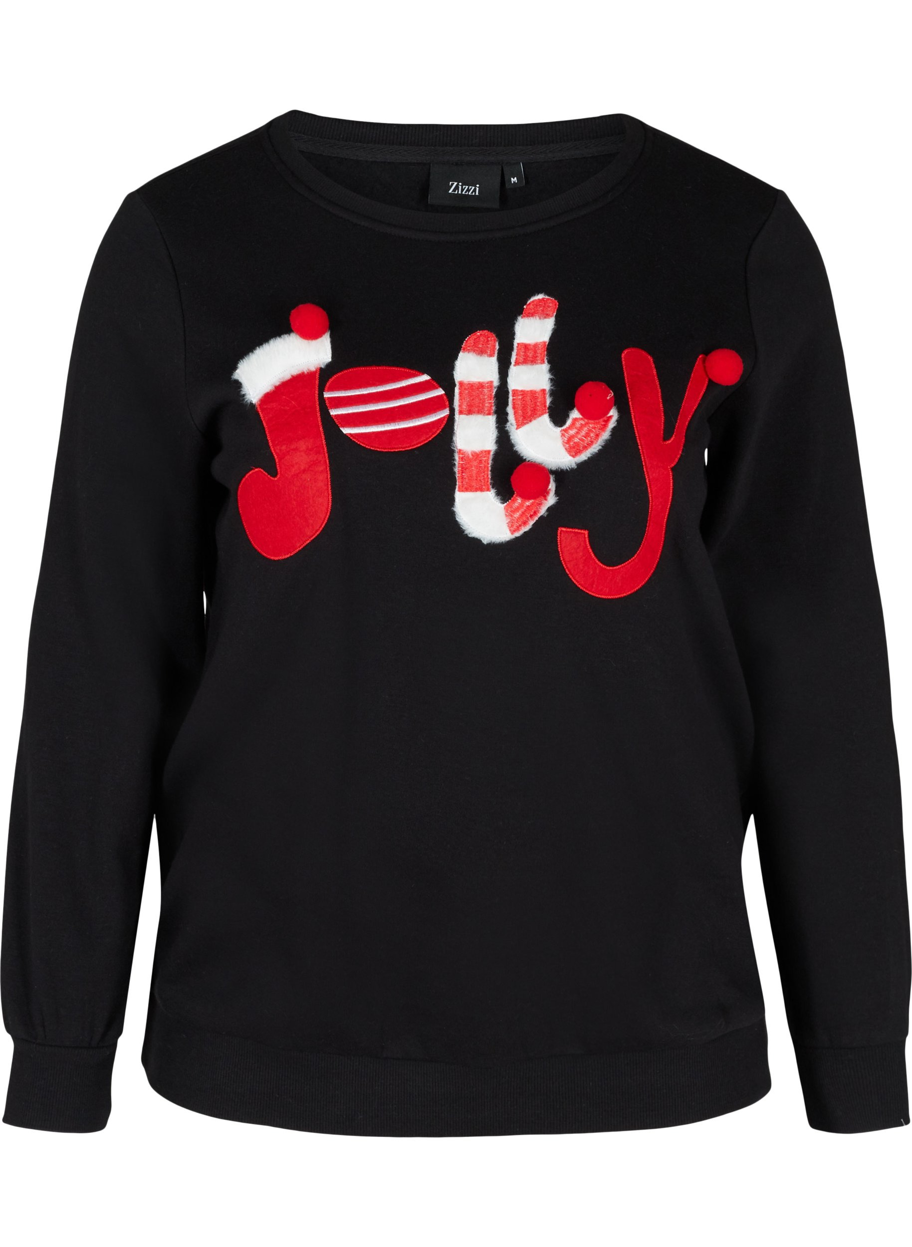 Weihnachts-Sweatshirt, Black Jolly, Packshot image number 0