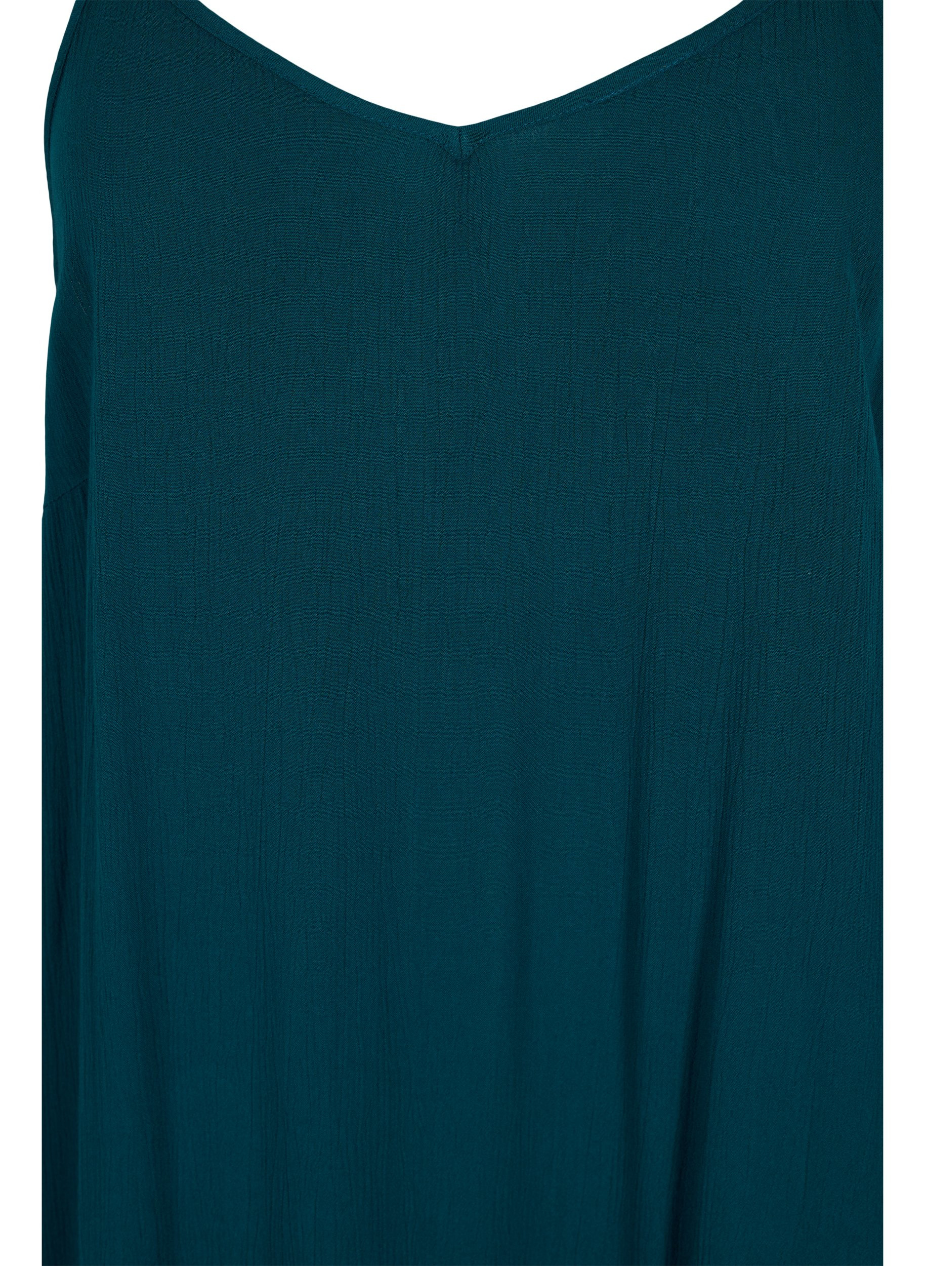 Ärmelloses Strandkleid aus Viskose, Deep Teal, Packshot image number 2