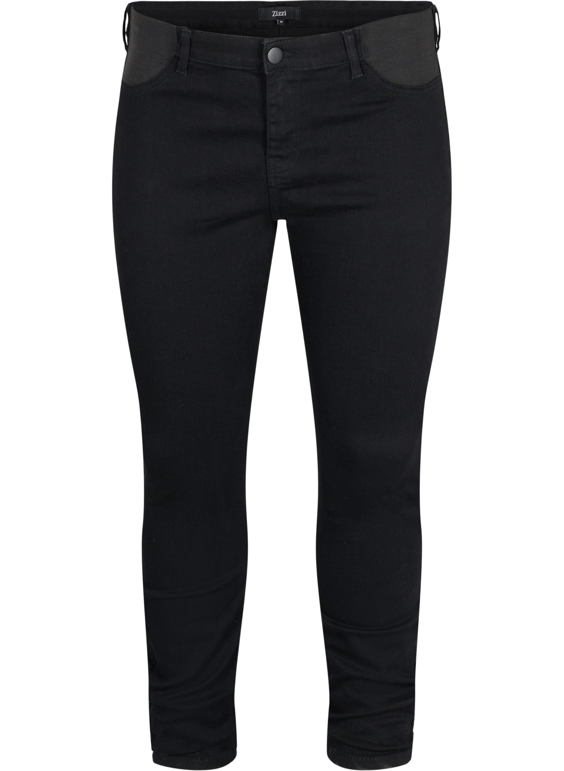 Super slim Amy Jeans mit Gummizug in der Taille, Black, Packshot image number 0