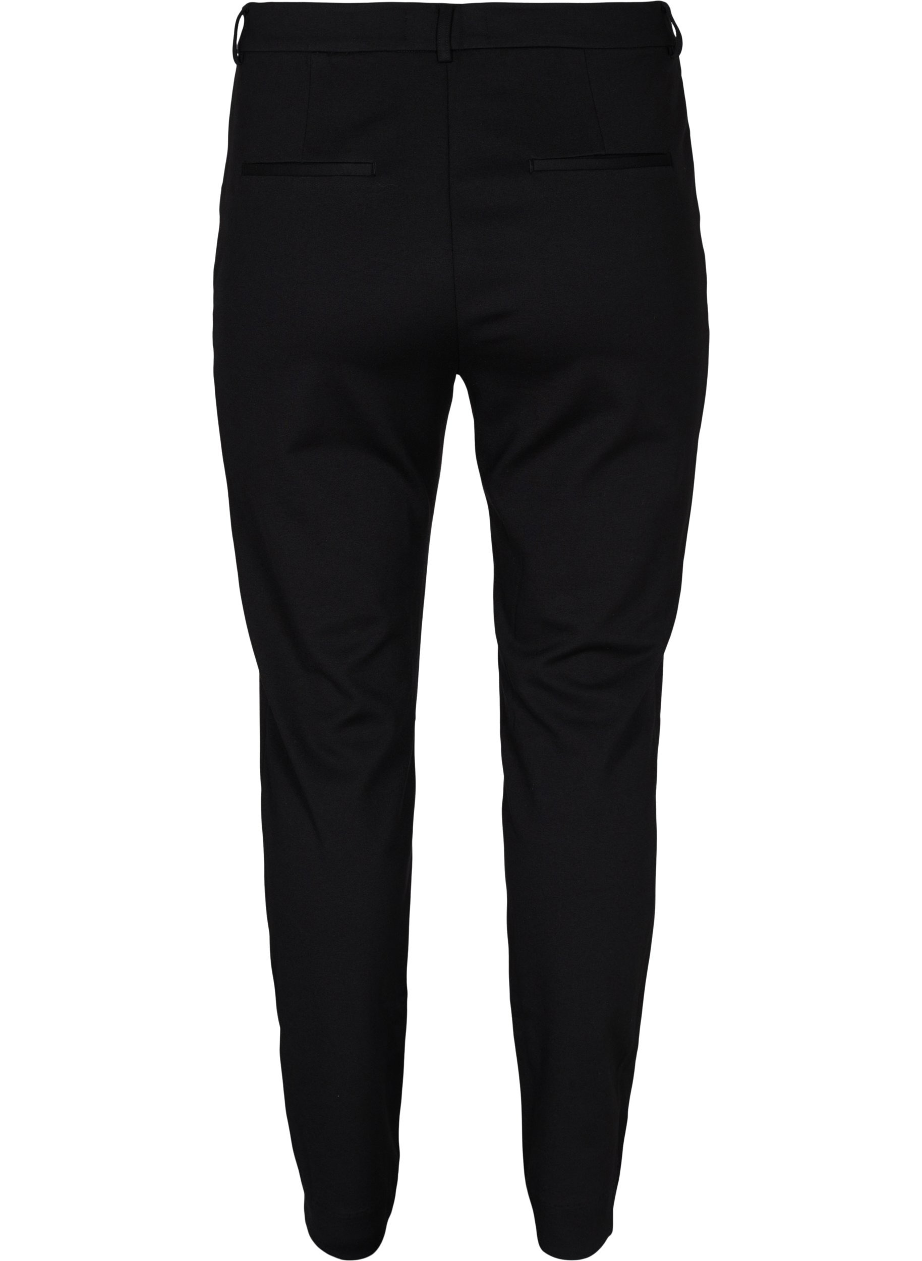 Enganliegende Hose mit Taschen und Reißverschluss, Black, Packshot image number 1