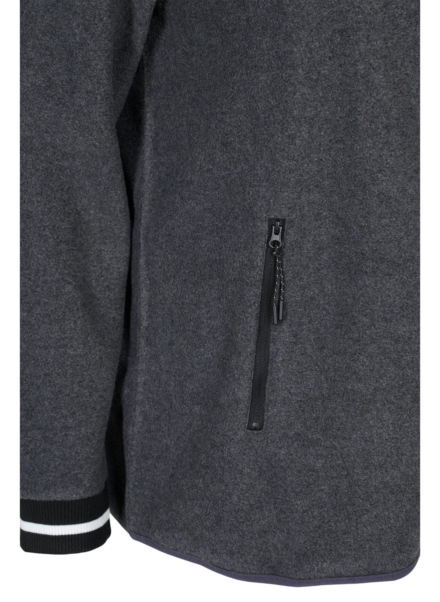 Sportjacke mit hohem Kragen und Taschen, Dark Grey Melange, Packshot image number 3