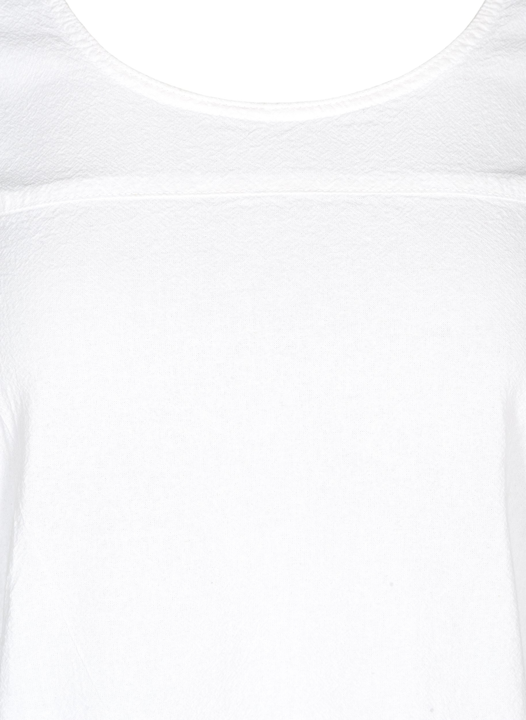Kurzarm Kleid aus Baumwolle, White, Packshot image number 2