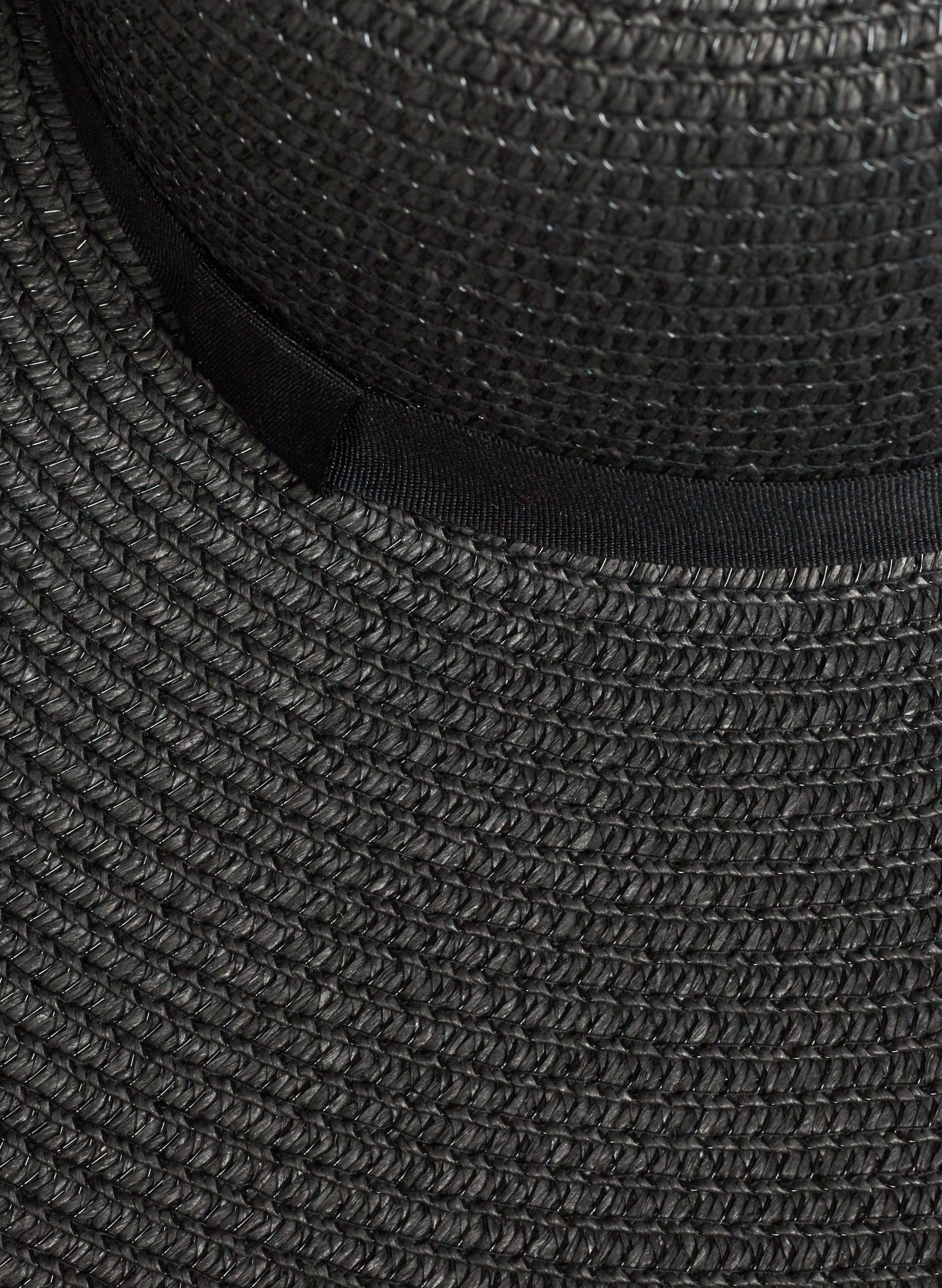 Strohhut mit breitem Rand, Black, Packshot image number 1