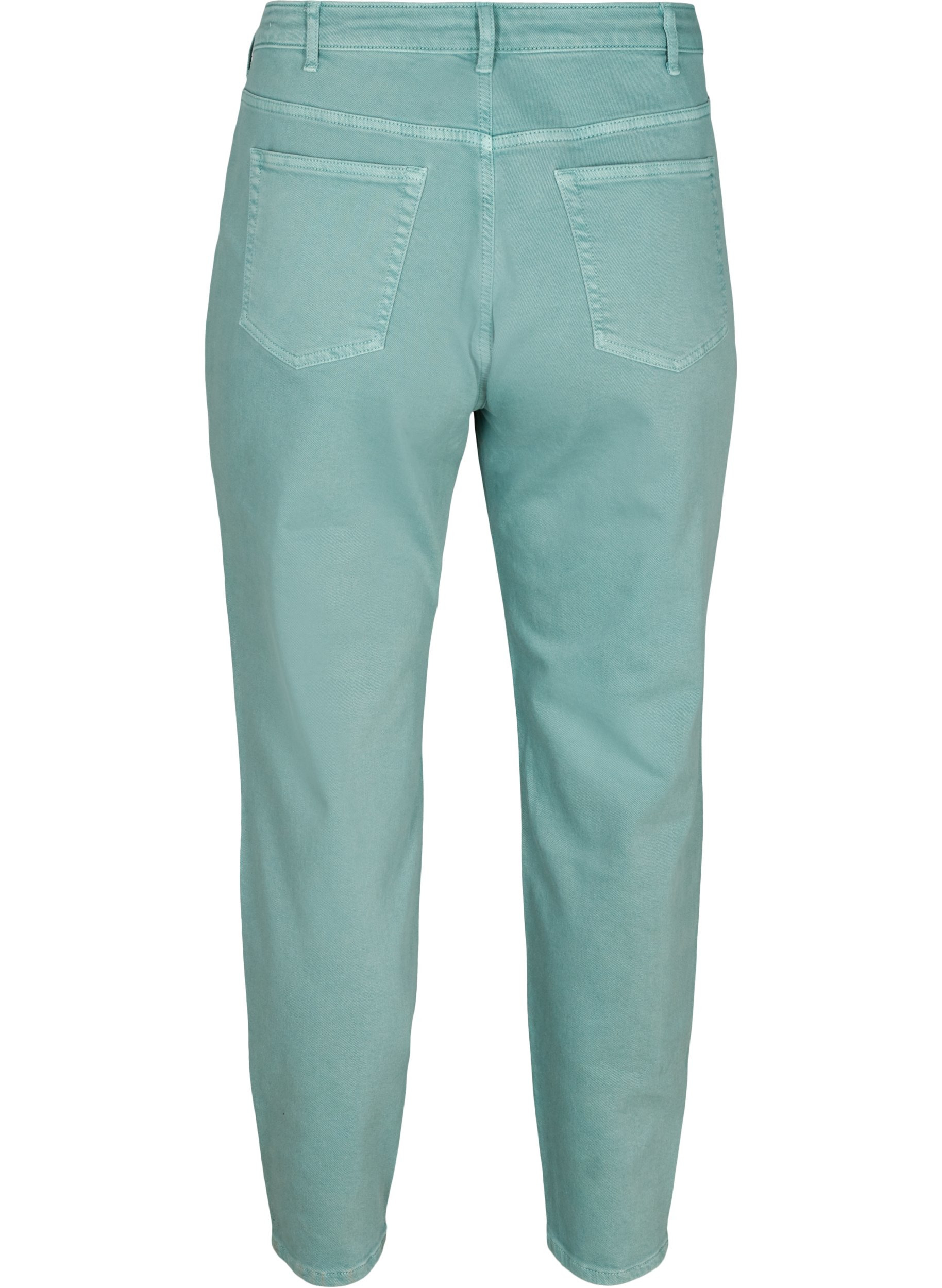 Mom Fit Jeans aus Baumwolle, Chinois Green, Packshot image number 1