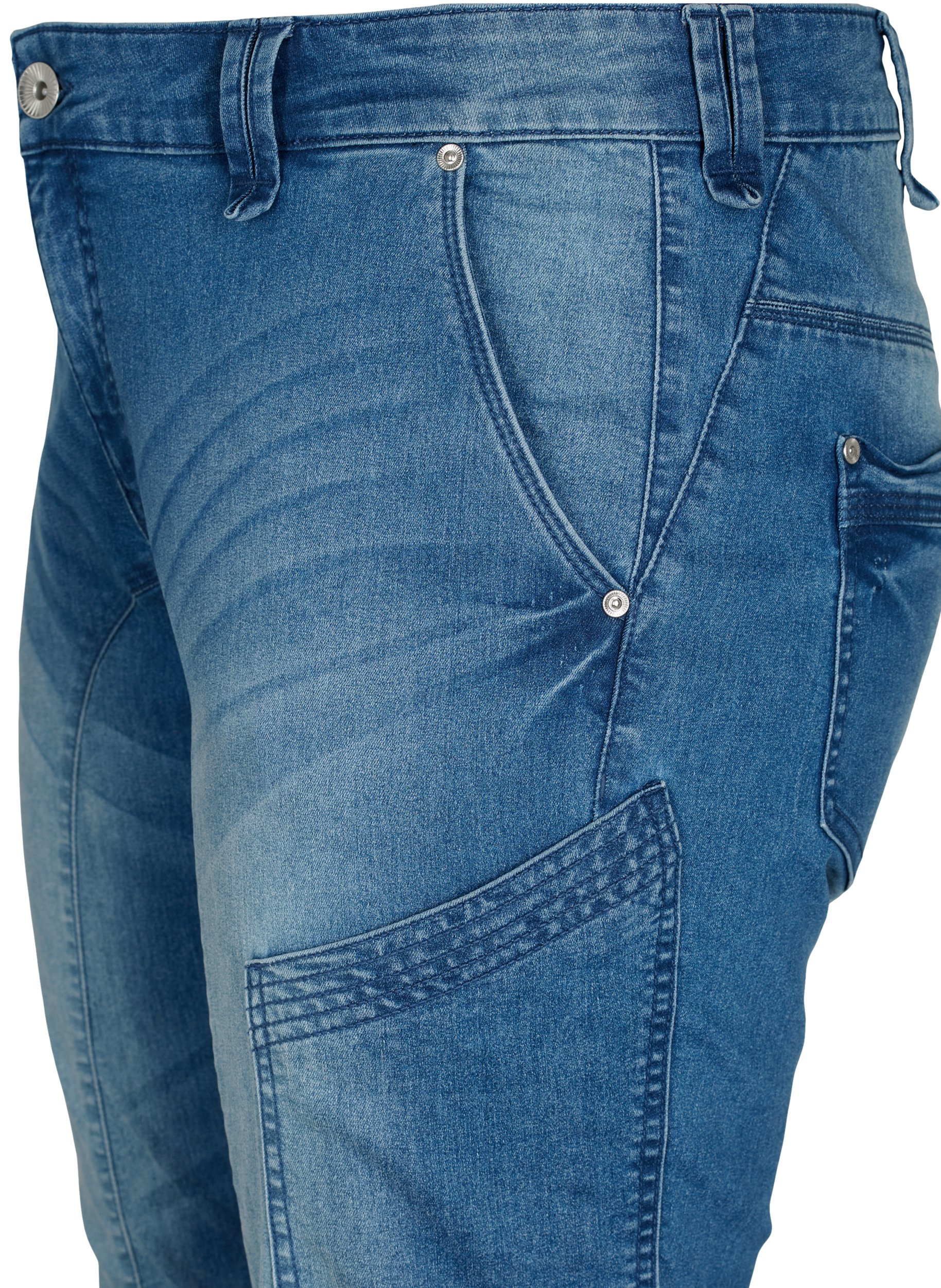 Slim Fit Caprijeans mit Taschen, Light blue denim, Packshot image number 2