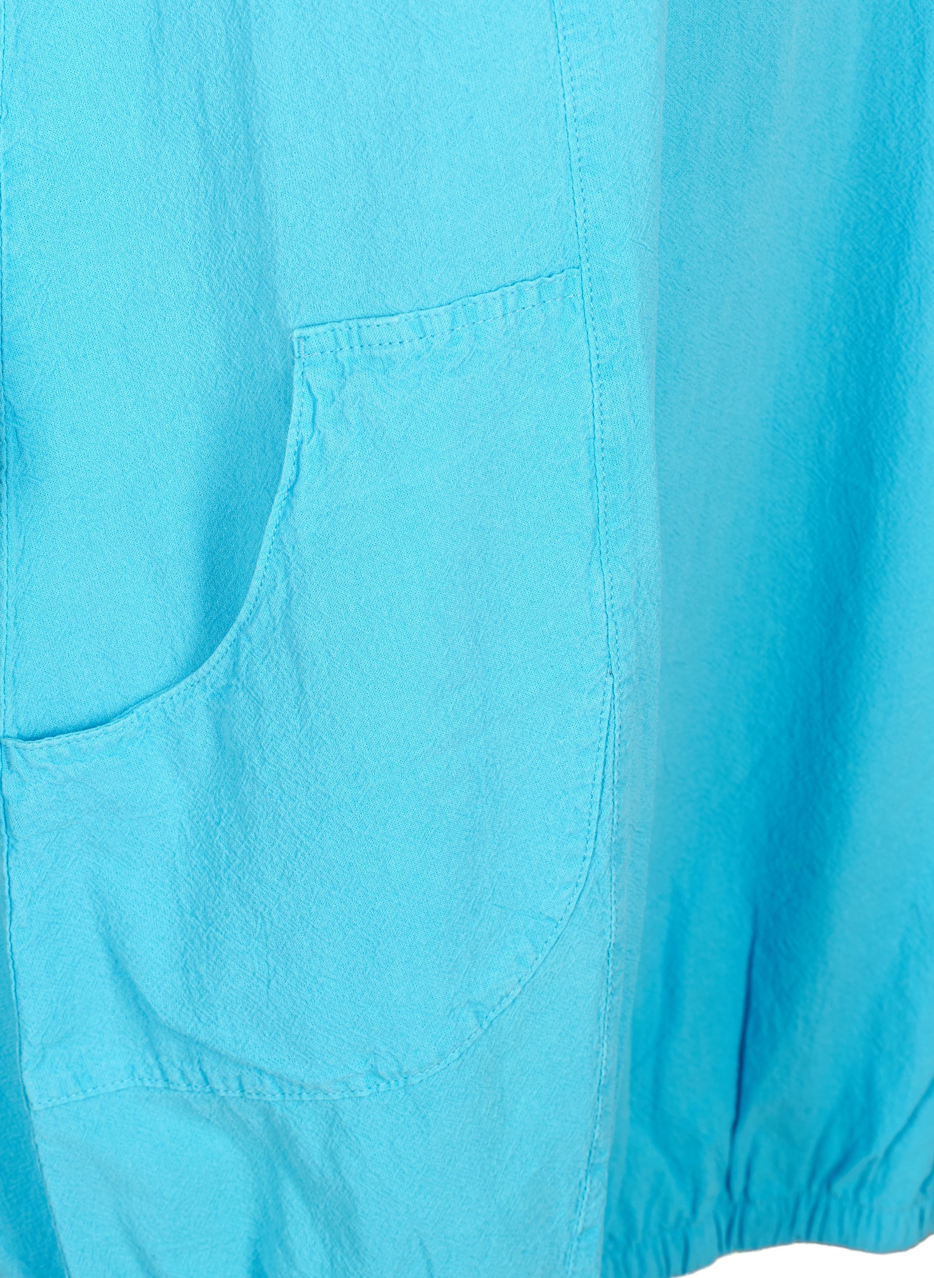Ärmelloses Kleid aus Baumwolle, River Blue, Packshot image number 3