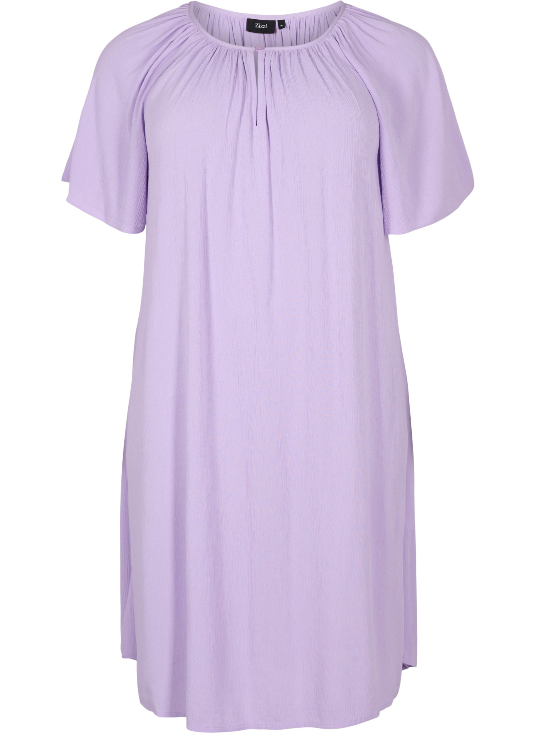 Kurzärmeliges Kleid aus Viskose, Lavendula, Packshot image number 0