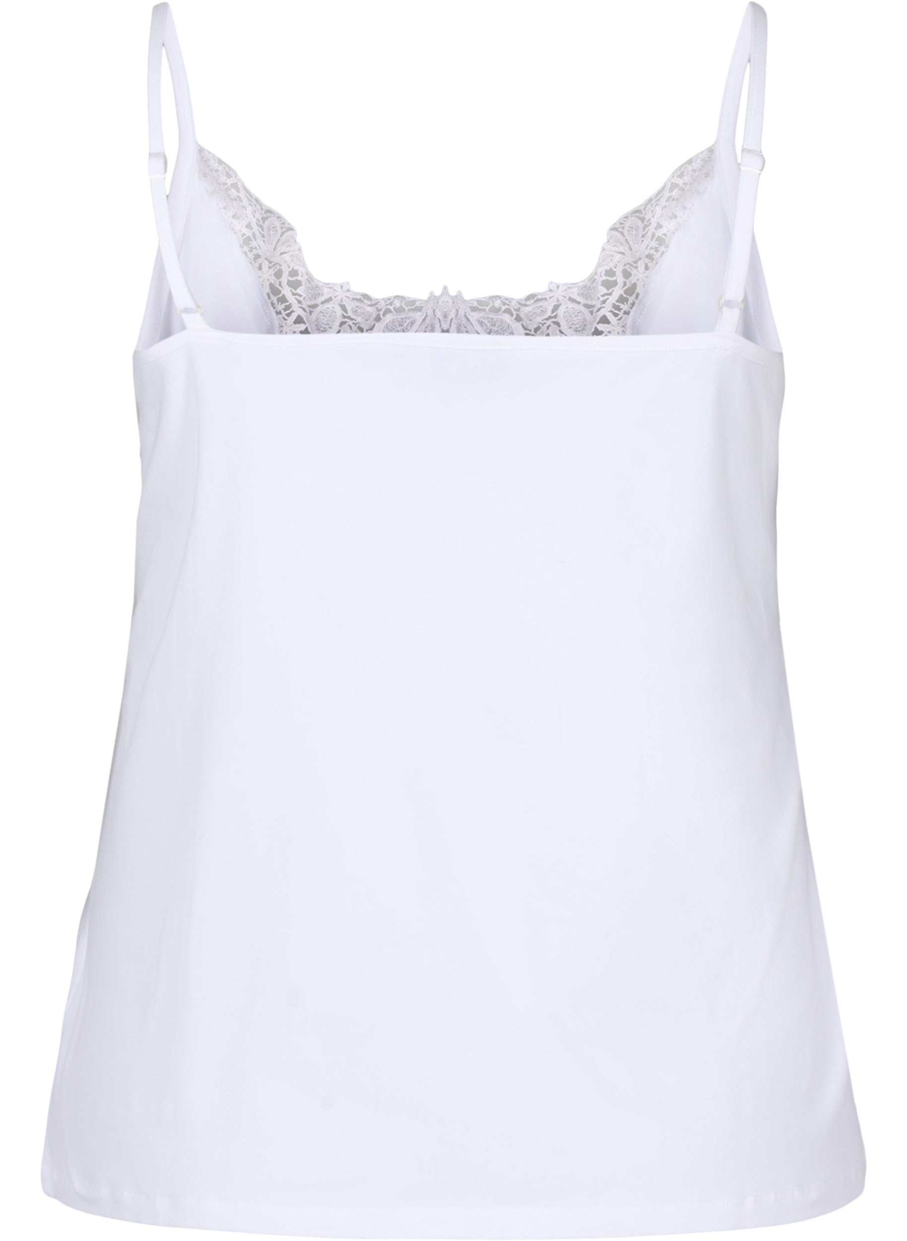 Nachthemd mit Spitzenbesatz aus Baumwolle, Bright White, Packshot image number 1