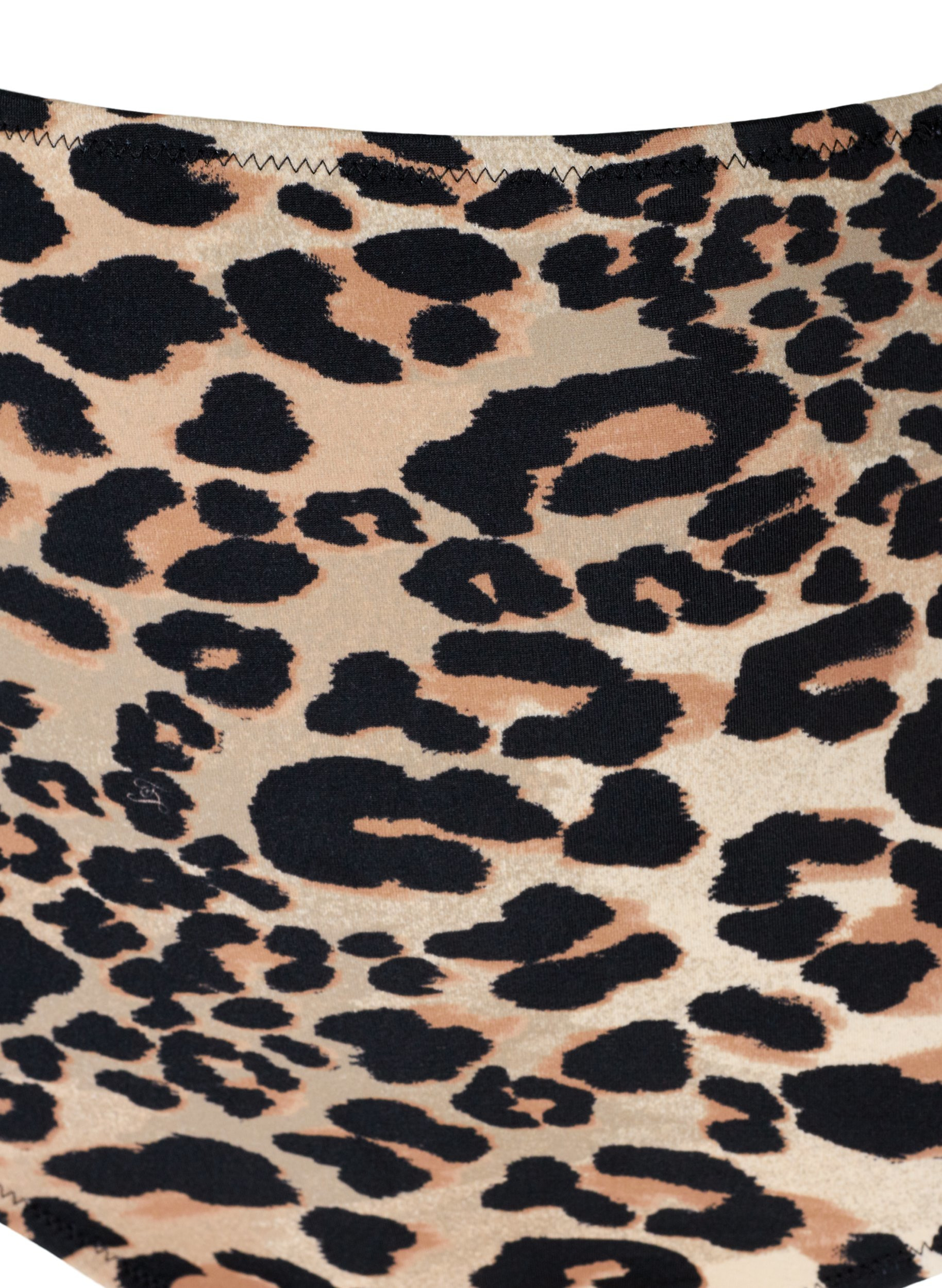 Hochtaillierte Bikinihose mit Blumenprint, Leopard Print, Packshot image number 2