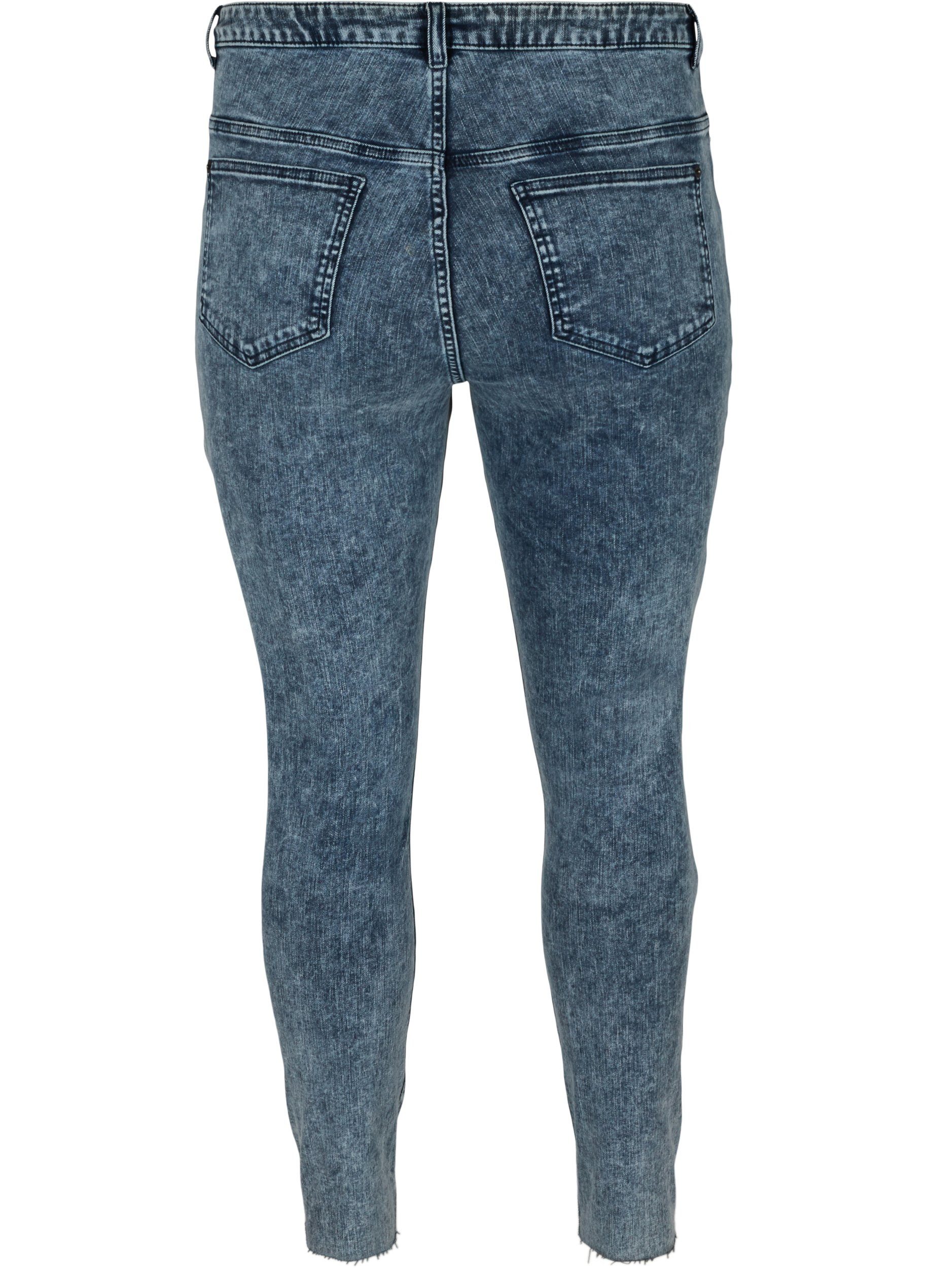 Cropped Bea Jeans mit extra hoher Taille, Blue Snow Wash, Packshot image number 1